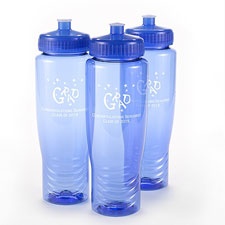 Blue Personalized Water Bottle