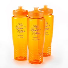 Orange Personalized Water Bottle