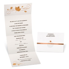 Swirling Leaves Seal and Send Wedding Invitation