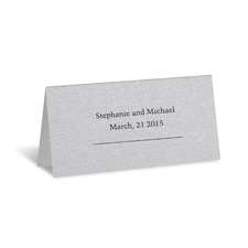 Silver Shimmer Place Card - Personalized