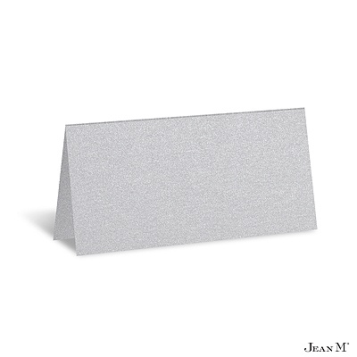Silver Shimmer Place Card - Blank