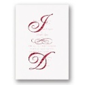 Modern Monogram Wedding Invitation