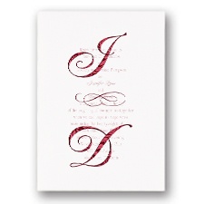 Modern Monogram Wedding Invitation