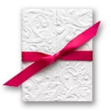 Embossed Damask Wedding Invitation