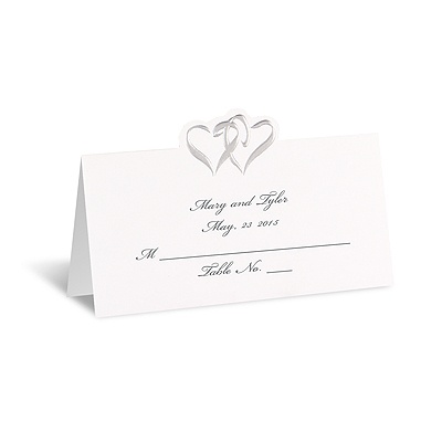Two Hearts Place Card - Personalized