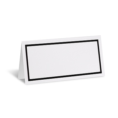 Black Bordered Place Card - Blank