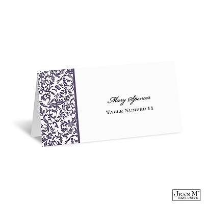 Vintage Damask Place Card