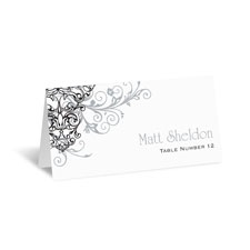 Flowing Filigree Place Card - Stainless