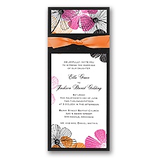 Silhouette Floral Layered Invitation