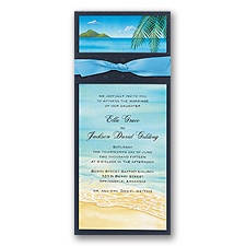 At the Beach Layered Wedding Invitation