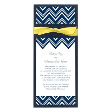 Sleek Chevron Layered Wedding Invitation