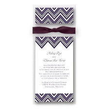 Sleek Chevron Layered Wedding Invitation