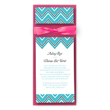 Sleek Chevron Layered Wedding Invitation