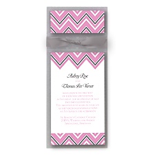 Sleek Chevron Layered Wedding Invitation