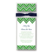 Sleek Chevron Layered Wedding Invitation