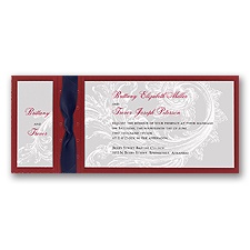 Subtle Swirls Layered Wedding Invitation