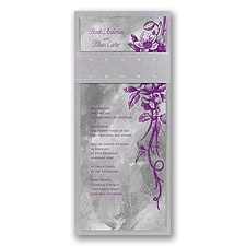 Beautiful Bouquet Layered Wedding Invitation - Grapevine/Pewter