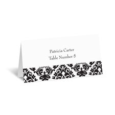 Dramatic Damask Place Card