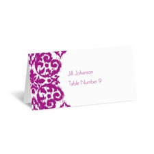 Ikat Damask Place Card