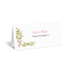 Floral Vine Place Card