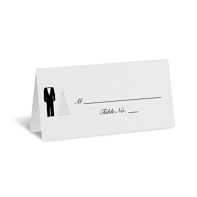 Formal Couple Place Card - Personalized