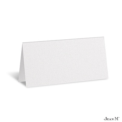 White Shimmer Place Card - Blank