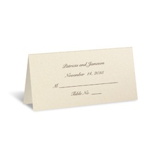 Ecru Shimmer Place Card - Personalized