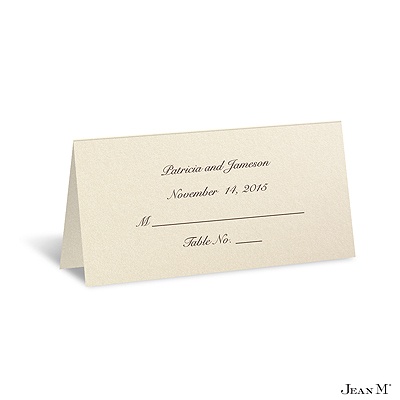 Ecru Shimmer Place Card - Personalized