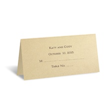 Champagne Shimmer Place Card - Personalized