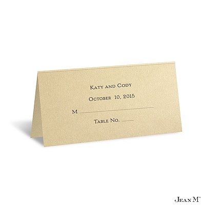 Champagne Shimmer Place Card - Personalized