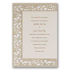 Luxurious Lace Wedding Invitation