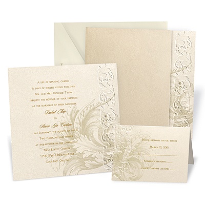 Golden Renaissance Wedding Invitation
