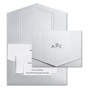 Wrapped in Silver Pocket Wedding Invitation