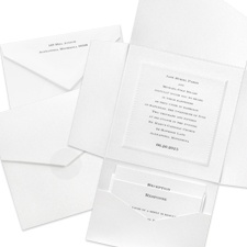 Wrapped in Pearl Wedding Invitation with Pocket