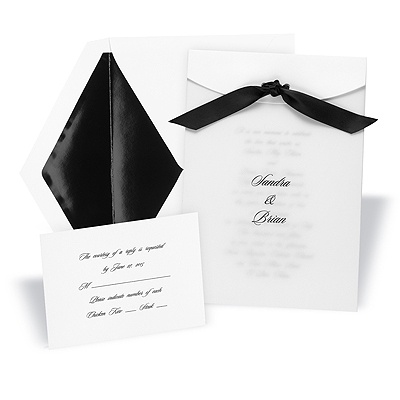 Elegant Veil Wedding Invitation