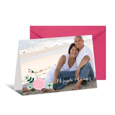 All Rosy Photo Note Card and Envelope