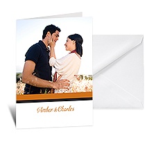 Bold Double Border Photo Note Card and Envelope