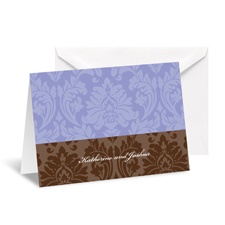 Shades of Damask Note Card and Envelope  - Orchid