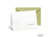 Swirling Filigree Note Card and Envelope - Cloverleaf