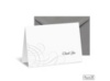 Swirling Filigree Note Card and Envelope - Black