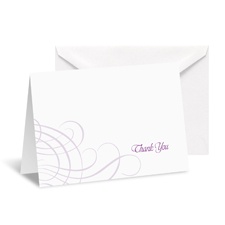 Swirling Filigree Note Card and Envelope - Grapevine