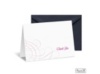 Swirling Filigree Note Card and Envelope - Raspberry