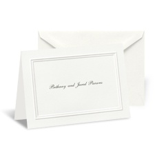 White Double Frame Note Card and Envelope