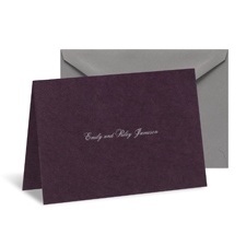 Eggplant Note Card and Envelope