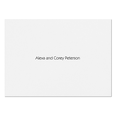 White Note Card and Envelope