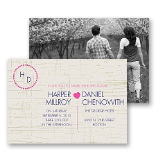 Modern Rustic Photo Wedding Invitation