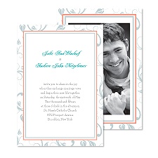 Delicate Vines Photo Wedding Invitation