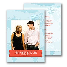 Love Map Photo Wedding Invitation