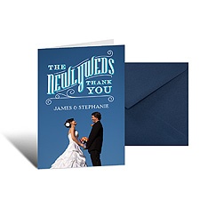 Newlyweds Photo Thank You Card - Vertical