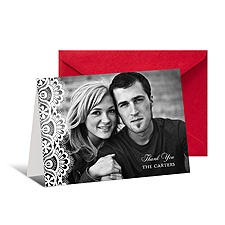 Lacy Edge Photo Thank You Card